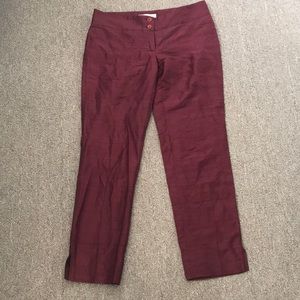 Lightweight deep red/burgundy silk pants